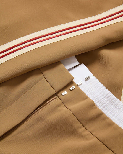 Veronica Beard Eugene Wide Leg Pant in Khaki
