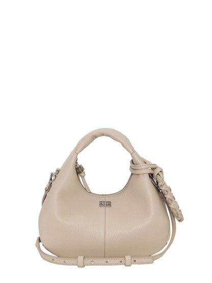 Ganni Mini Hobo Bag in White Pepper