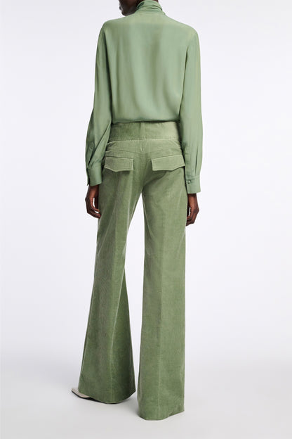 Dorothee Schumacher Soft Vibes Silk Scarf Blouse in Mistletoe