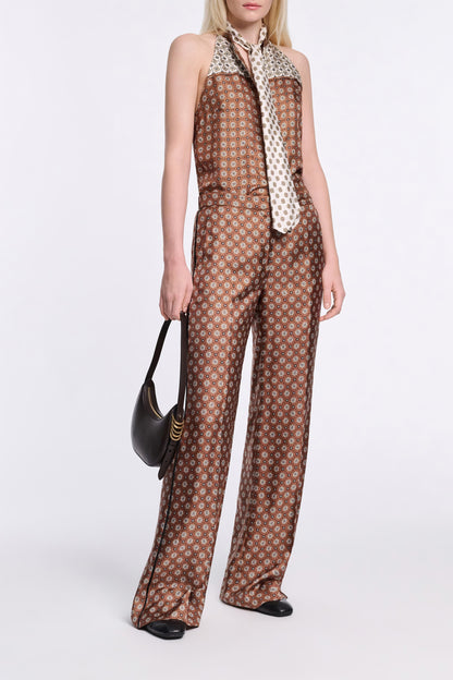 Dorothee Schumacher Graphic Dreams Top in Brown Big Tie