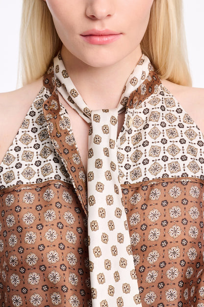 Dorothee Schumacher Graphic Dreams Top in Brown Big Tie