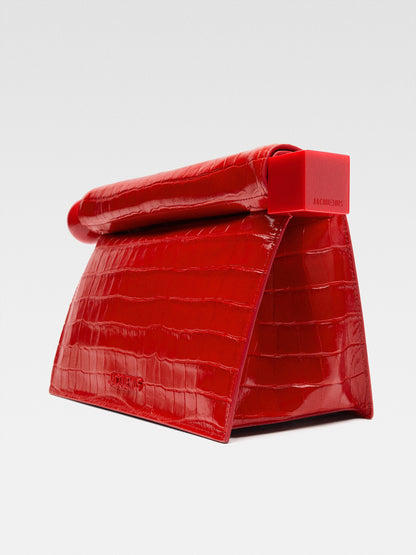 Jacquemus The Rond Carré Clutch in Red