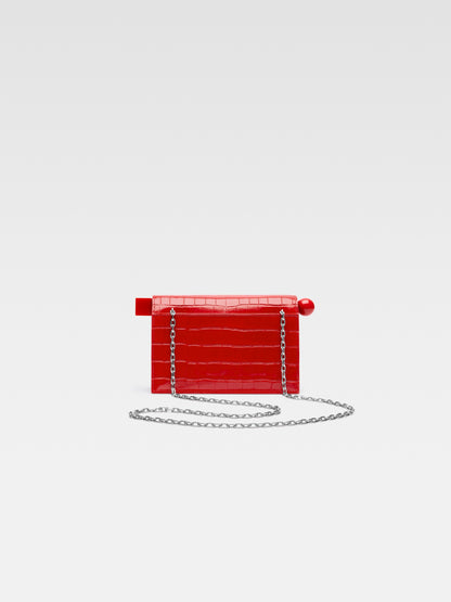 Jacquemus The Small Rond Carré Clutch in Red