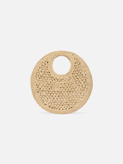 Jacquemus The Spiaggia Small Round Bag in Natural