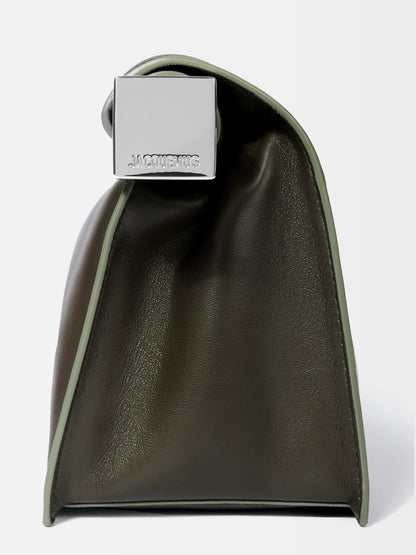Jacquemus La Rond Carré Clutch in Dark Khaki