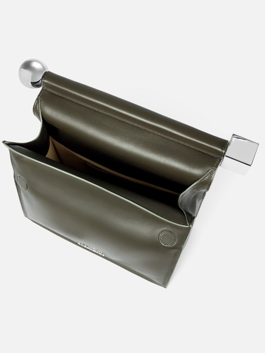Jacquemus The Rond Carré Clutch in Dark Khaki – Leigh's of Breton