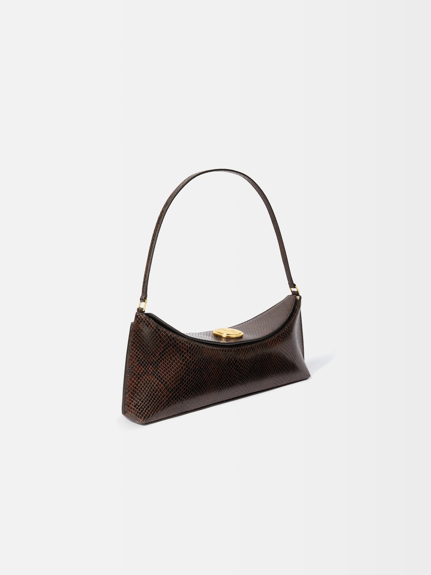 Jacquemus The Ovalo Clutch in Dark Brown