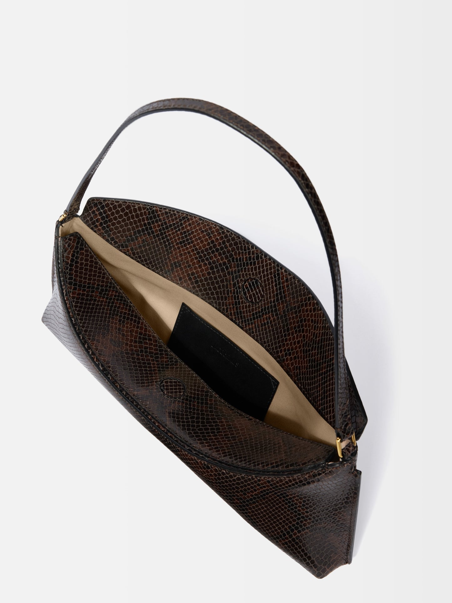 Jacquemus The Ovalo Clutch in Dark Brown