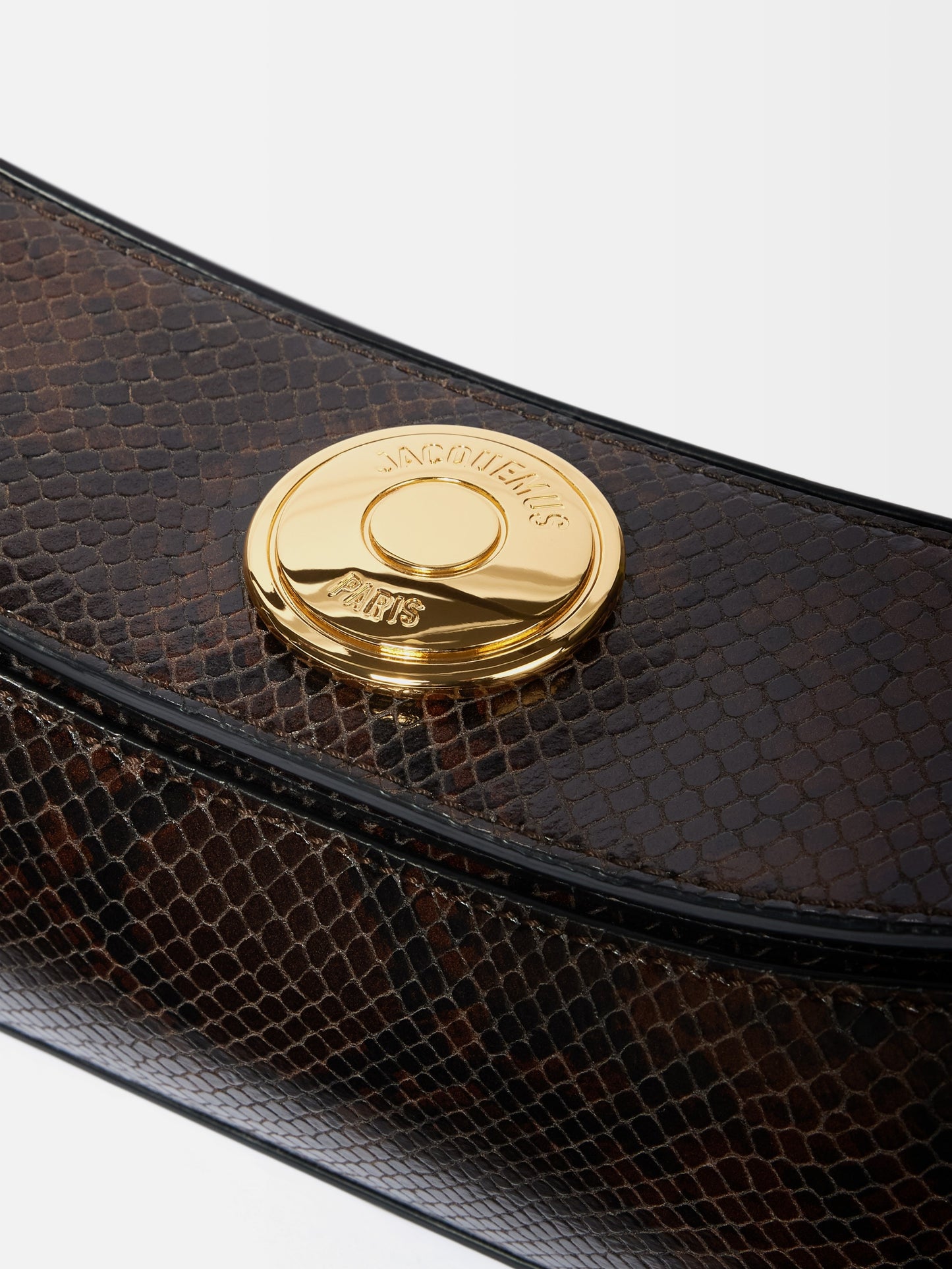 Jacquemus The Ovalo Clutch in Dark Brown