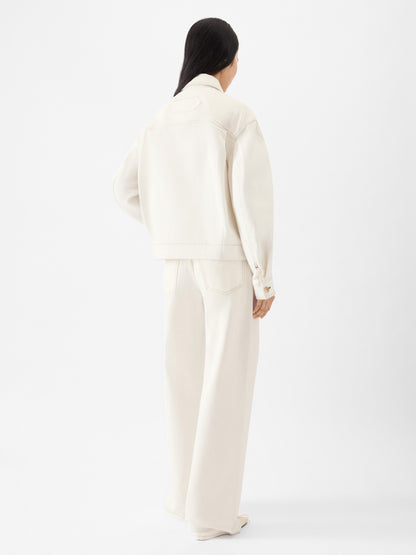 Jacquemus The Canevas De-Nîmes Denim Jacket in Off White/Tabac