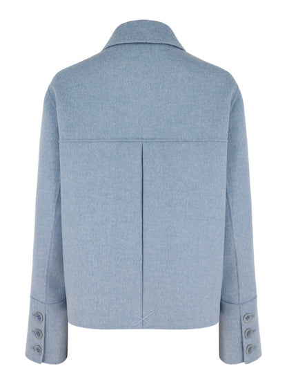 Kinross Pleat Back Short Coat in Cove