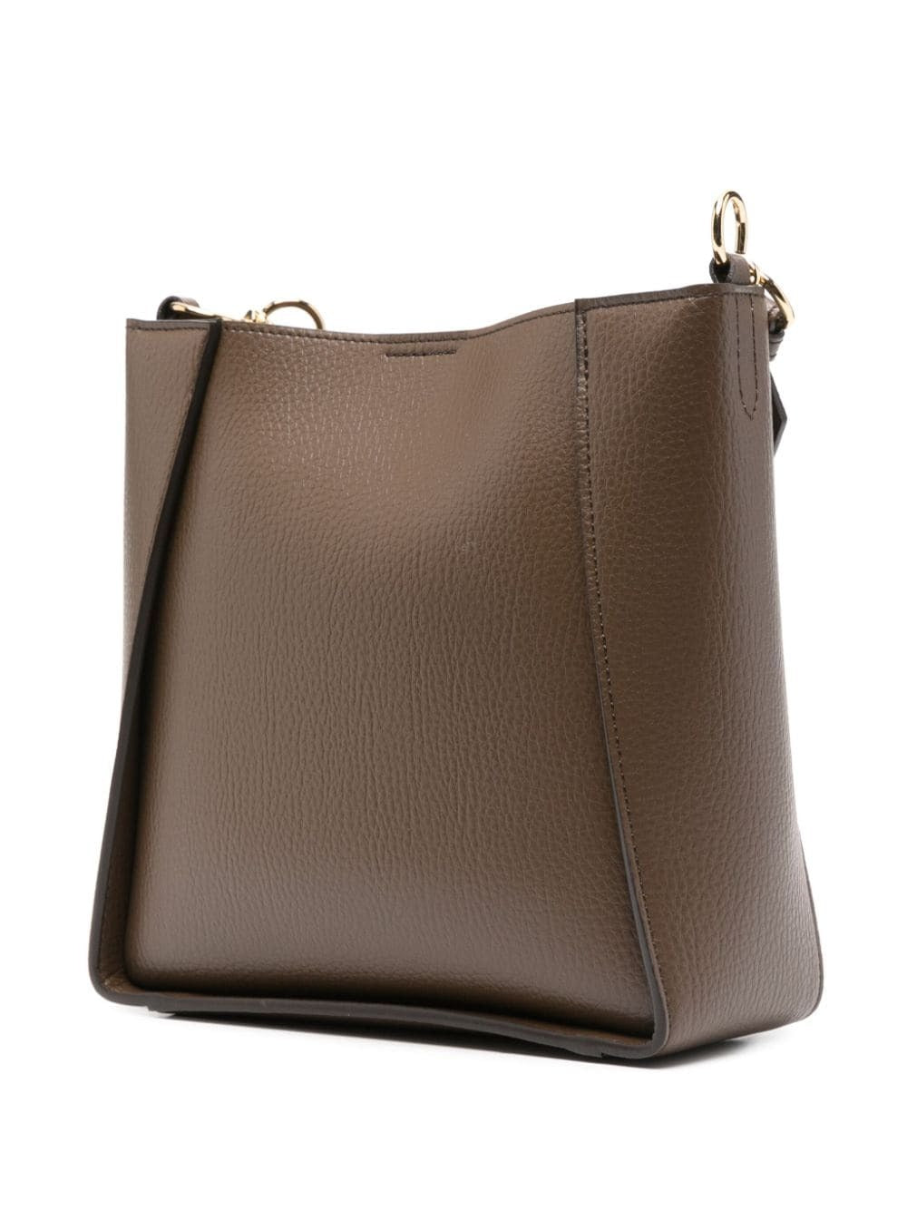 Stella McCartney Mini Crossbody Bag Grainy With Studded Logo in Brown