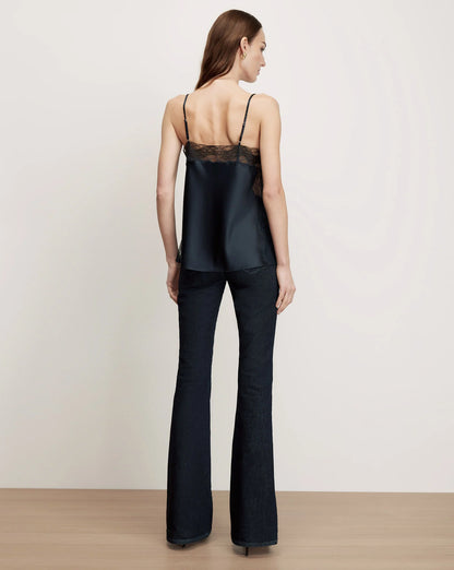 Veronica Beard Johanan Stretch-Silk Camisole in Navy