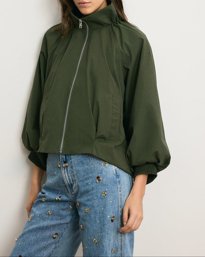 Veronica Beard Circe Bubble Jacket in Army