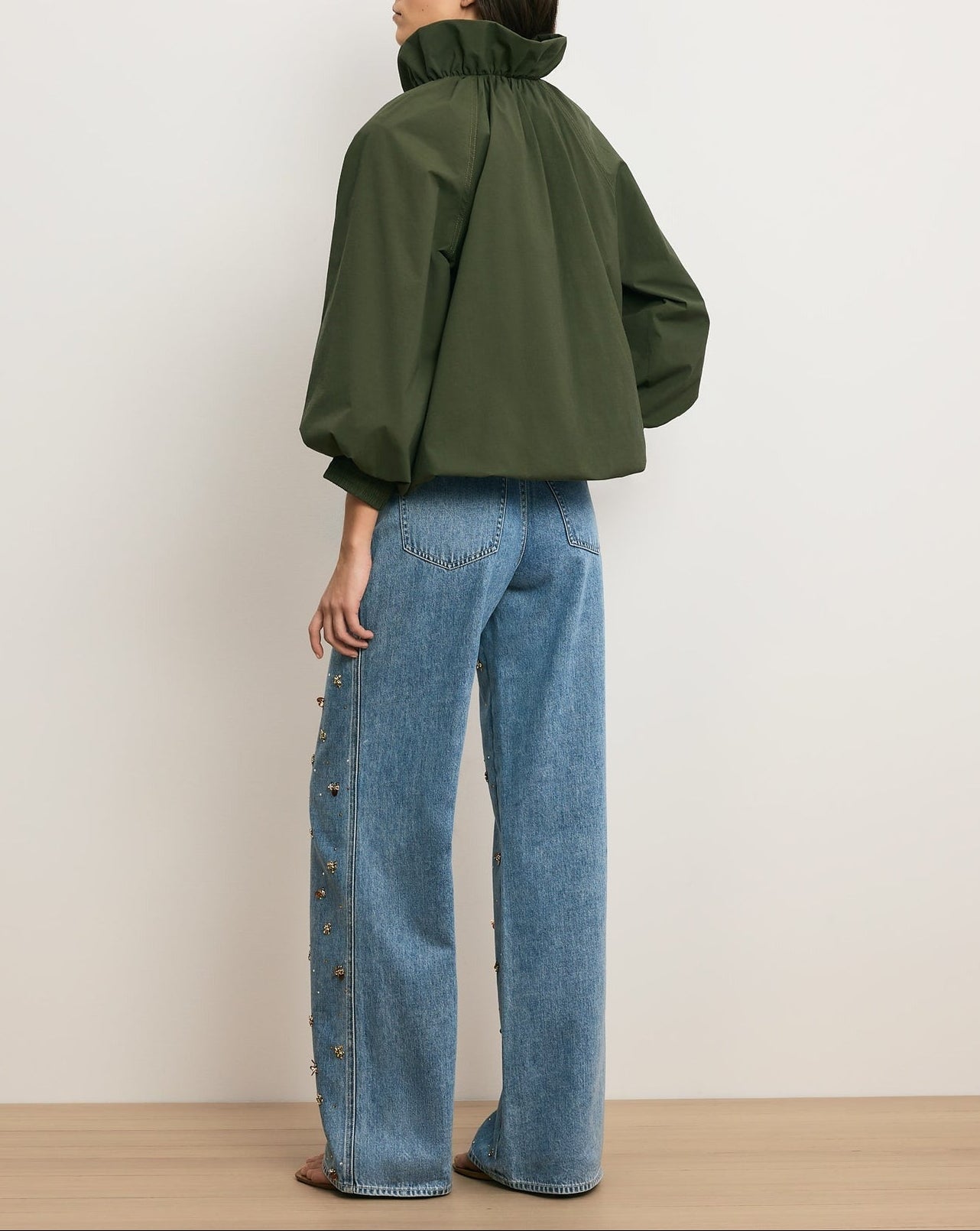 Veronica Beard Circe Bubble Jacket in Army