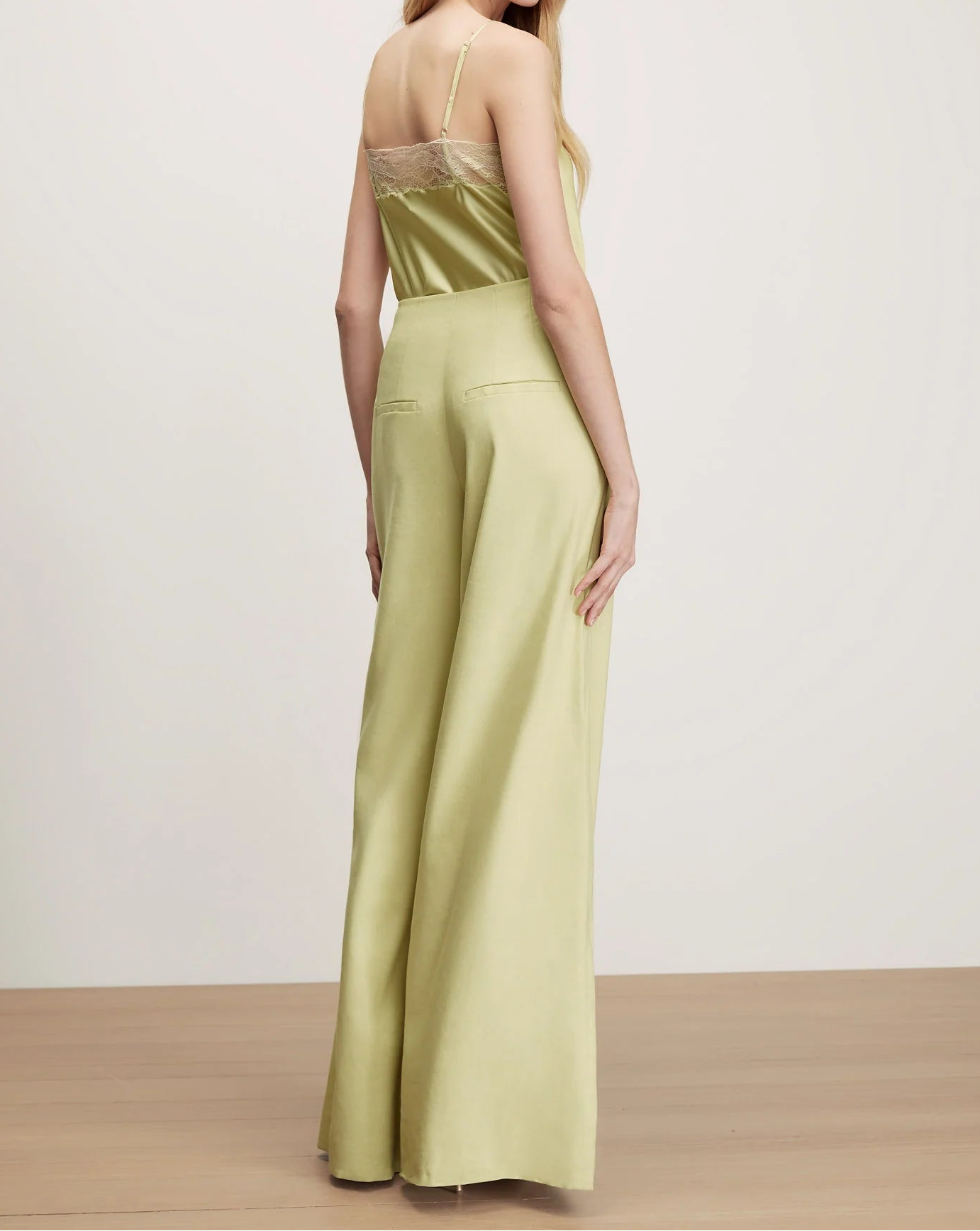 Veronica Beard Hoyt Wide-Leg Pant in Pistachio