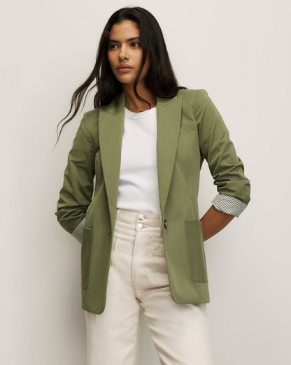 Veronica Beard Mcallin Dickey Jacket in Stone Army
