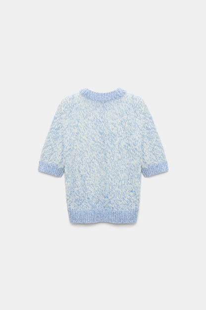 Dorothee Schumacher Fine Colortwist Sweater in Blue Mouline