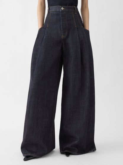 Jacquemus The Souro De-Nîmes Denim Pants in Dark Navy