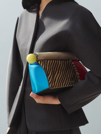 Jacquemus La Pochette Rond Carre in Multicolor Patchwork