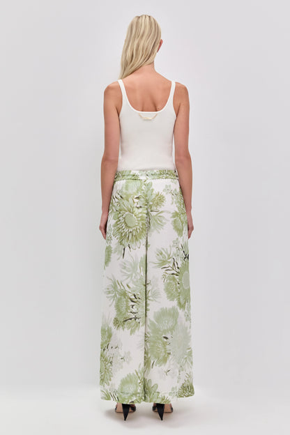 Aje Adina Pant in Olive Natural Floral