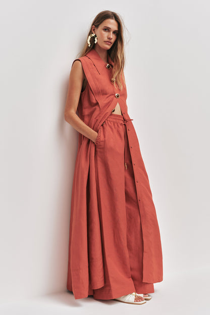Aje Sacha Midi Dress in Honey