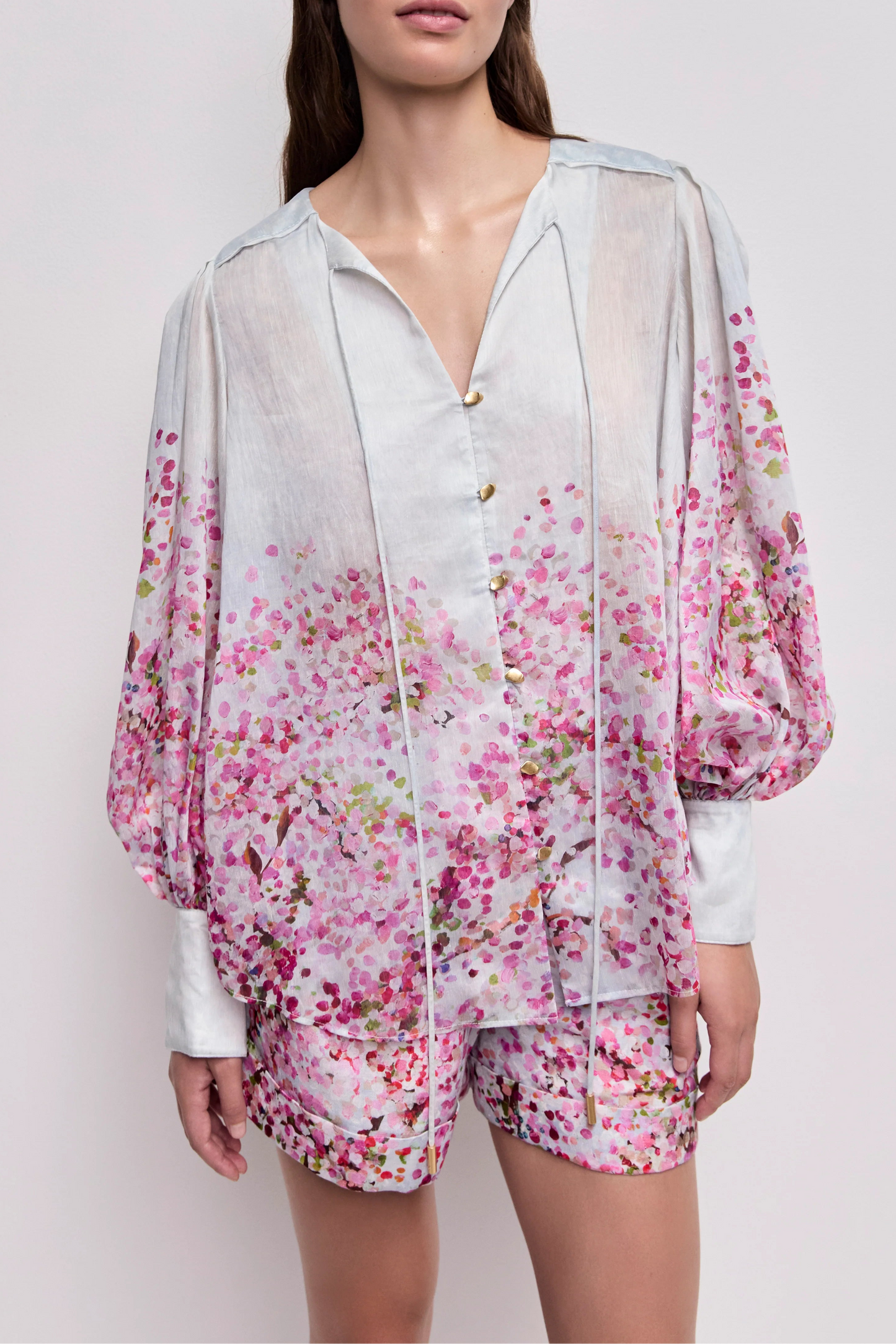 Aje Fragments Shirt in Cherry Blossom