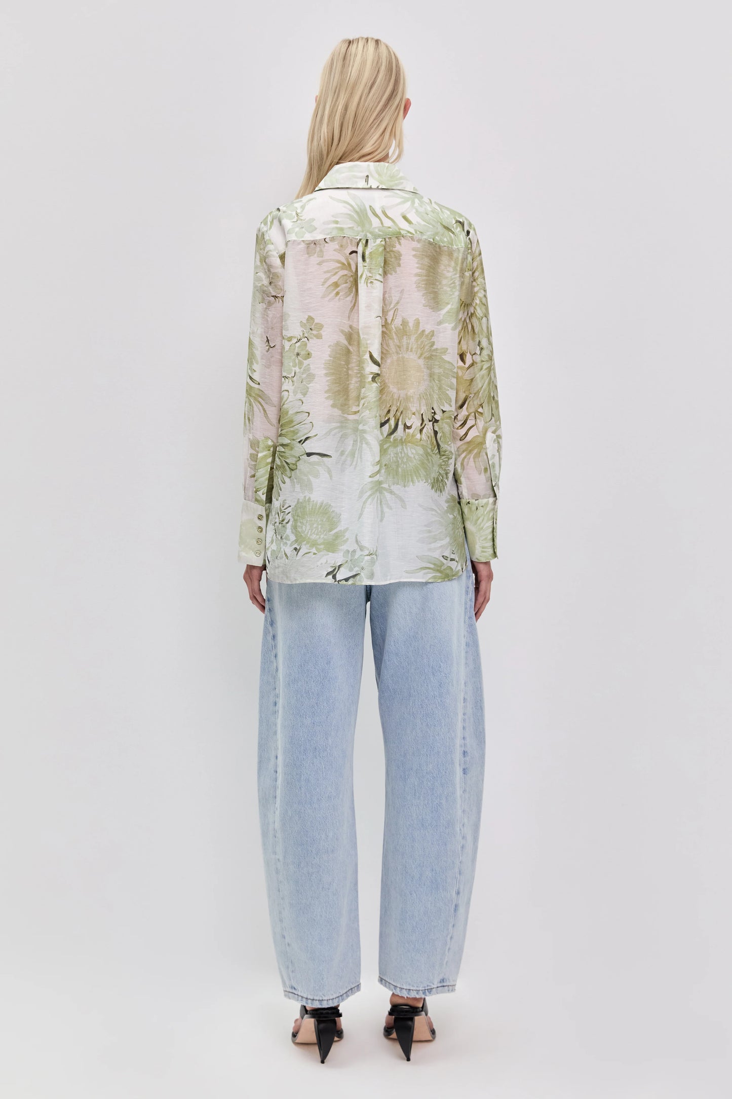 Aje Reflector Shirt in Olive Native Floral