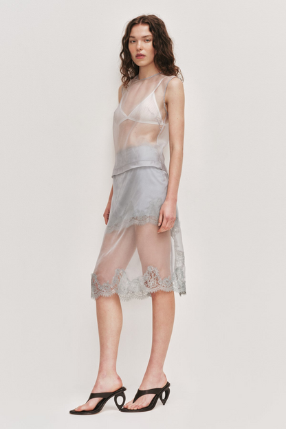Aje Ophelia Lace Skirt in Duck Egg
