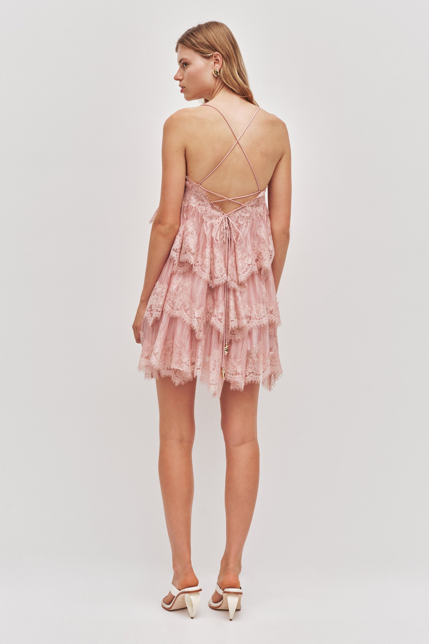Aje Ophelia Lace Mini Dress