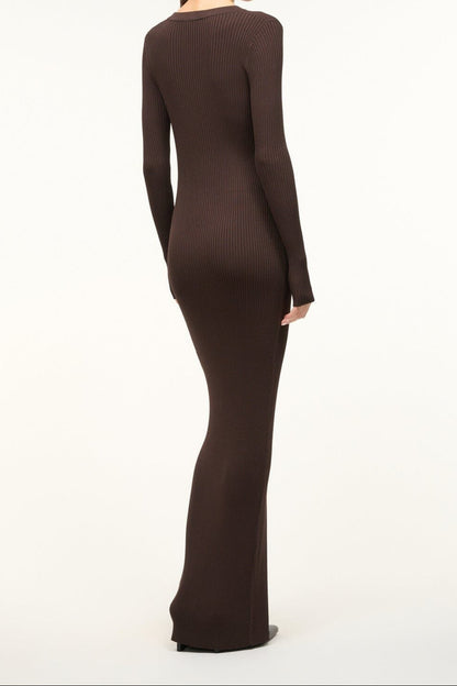 Staud Maxi Shoko Sweater in Earth