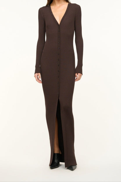 Staud Maxi Shoko Sweater in Earth