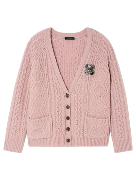 Tara Jarmon Greg Vest Wool in Blush