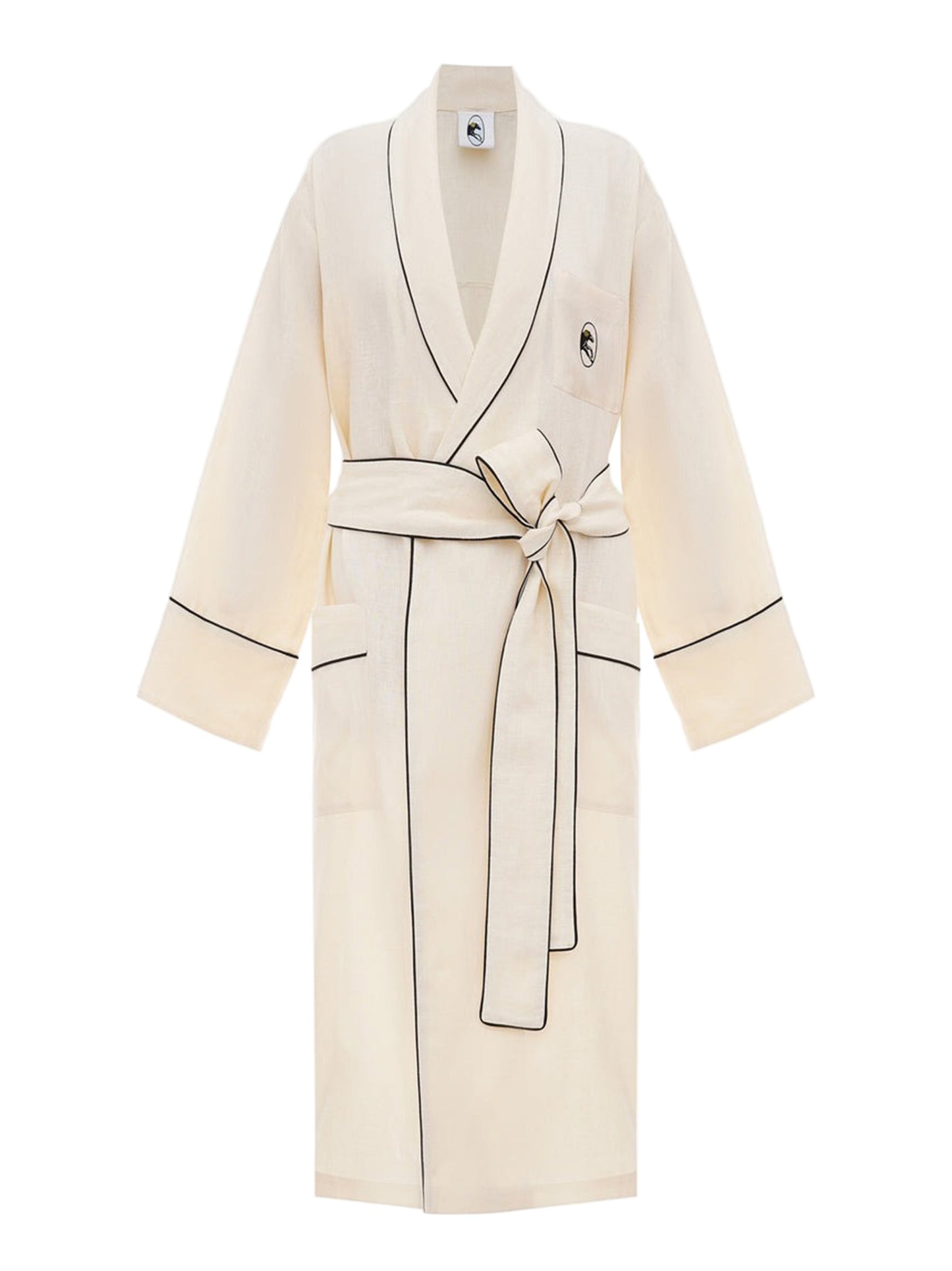 Sleeper Paros Linen Unisex Robe in Milk