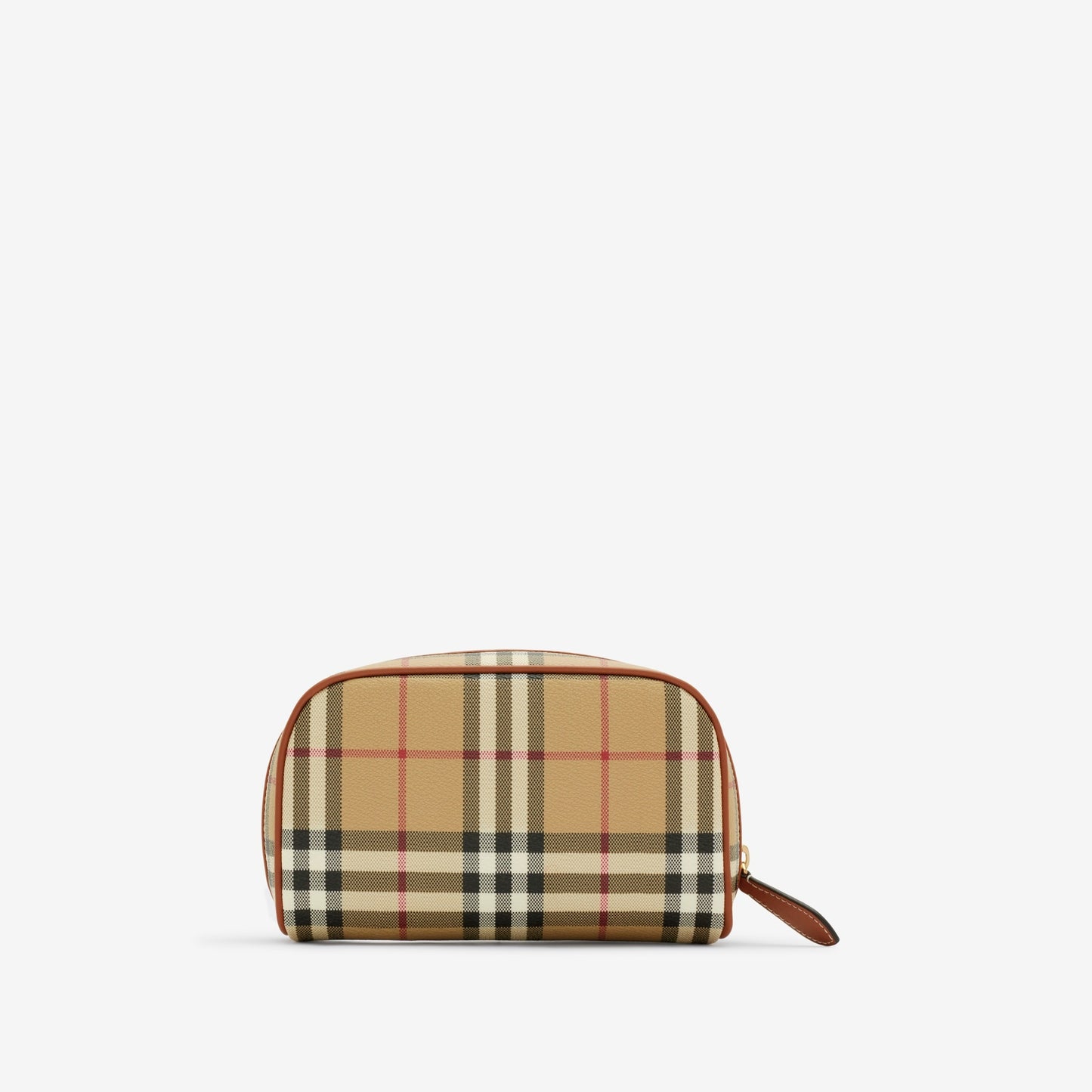 Burberry Small Check Travel Pouch in Vintage Check/Briar Brown