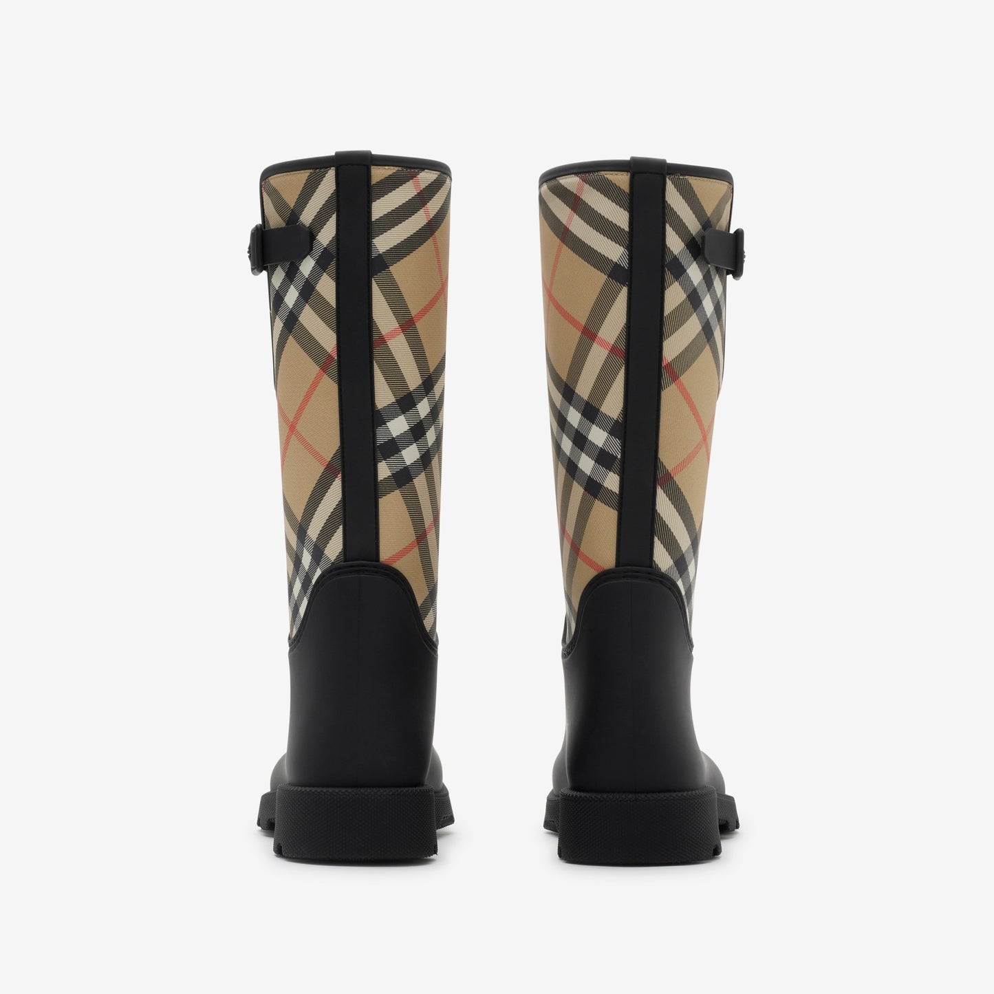 Burberry Rubber Marsh Stamp High Boots in Black