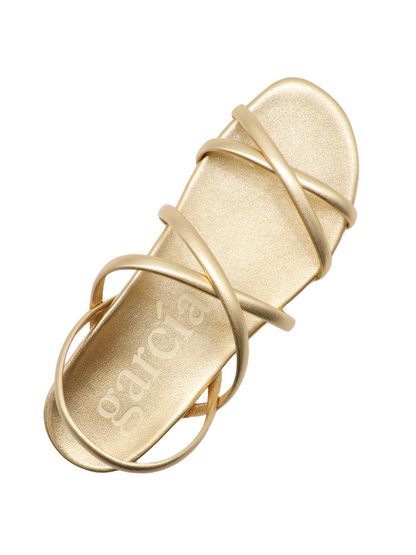 Pedro Garcia Biddy Sandal in Gold Nappa