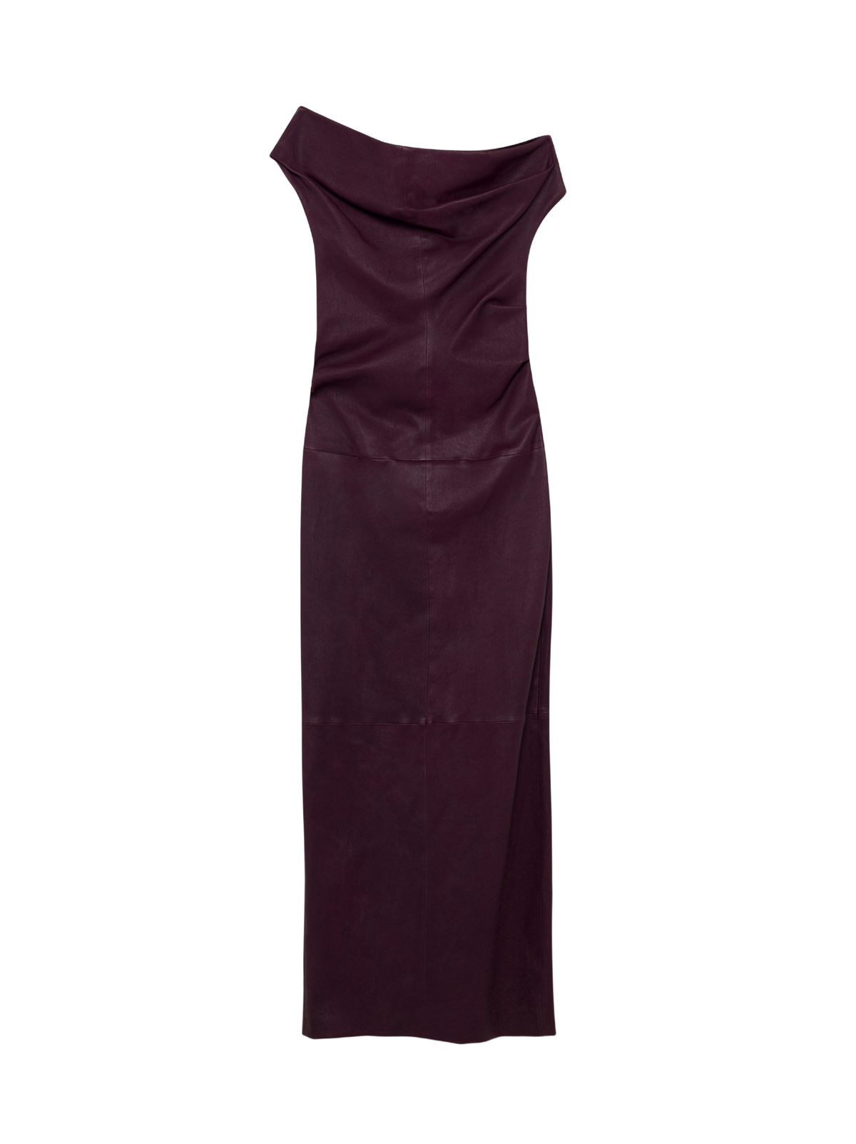 Simkhai Vessia Leather Midi Dress in Fig