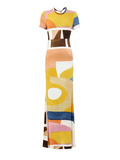 Silvia Tcherassi Ikia Dress in Abstract Print