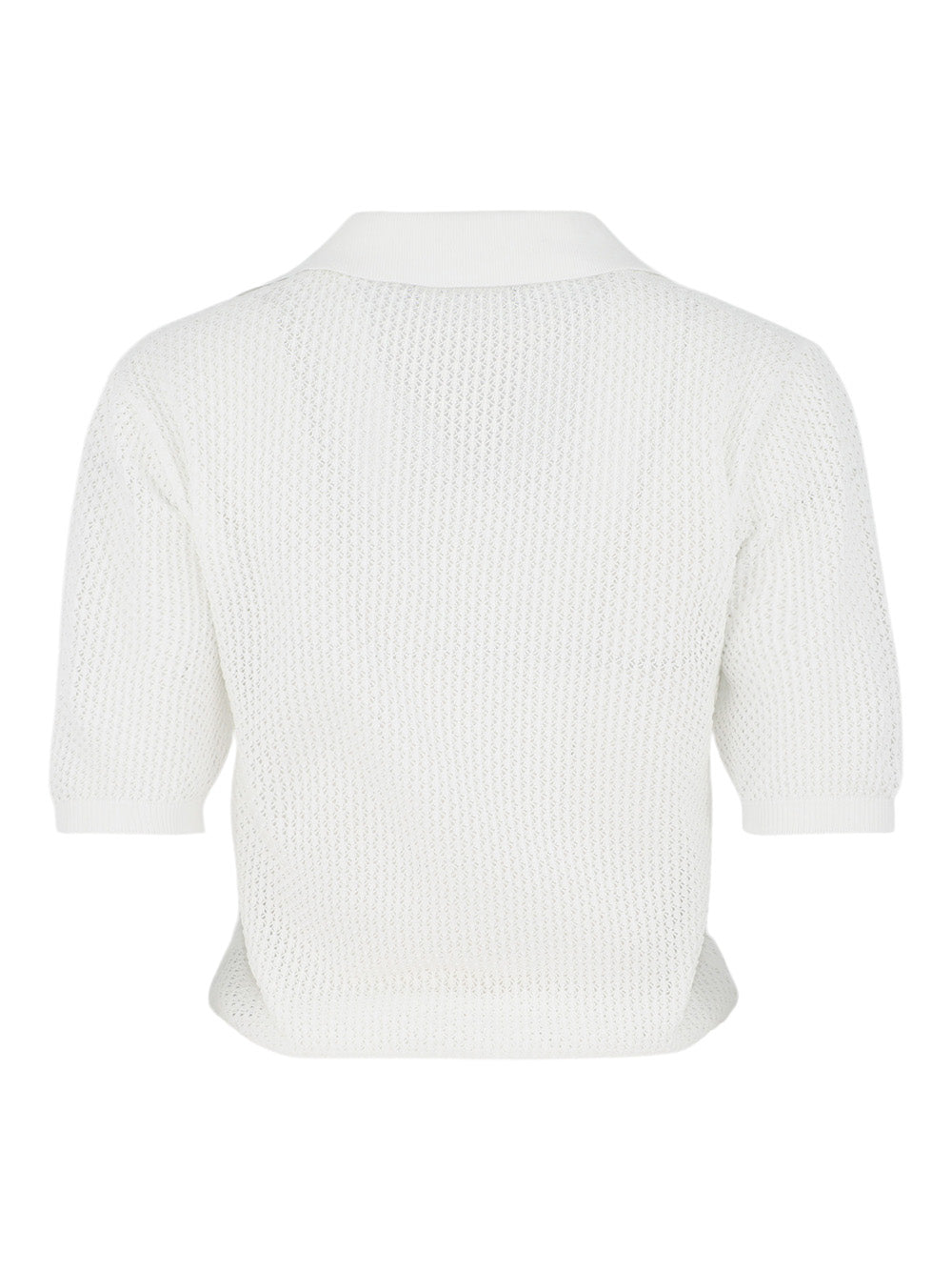 Fabiana Filippi Knit Polo in Bianco Ottico