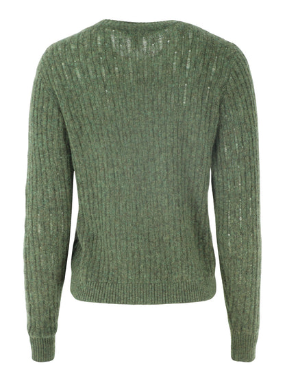 Autumn Cashmere Baby Ladder Stitch Boxy Crew in Camo