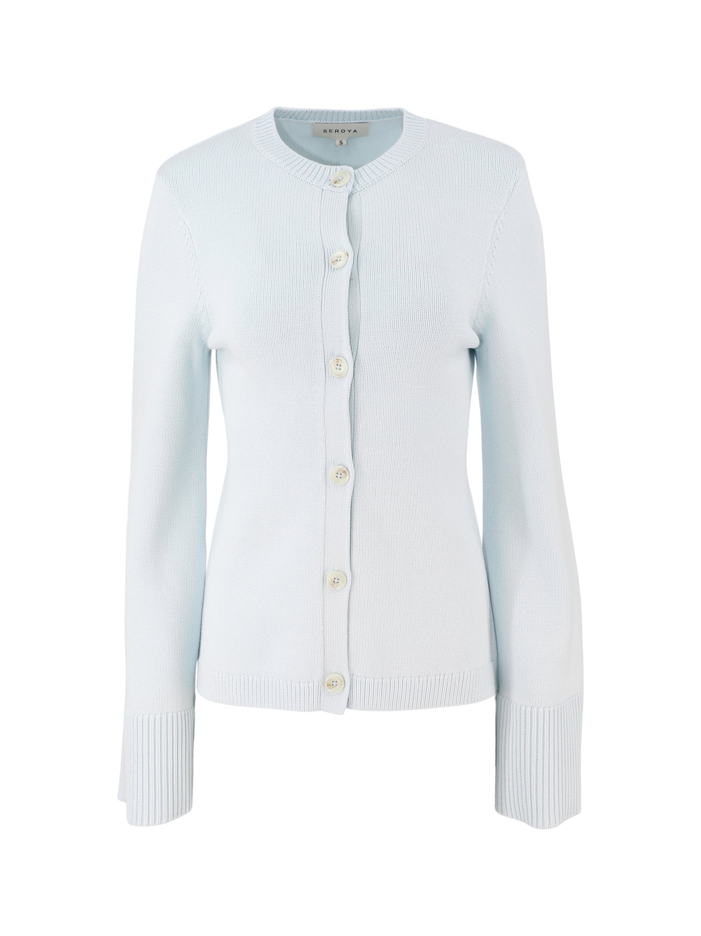 SEROYA Tira Knit Cardigan in Arctic Blue