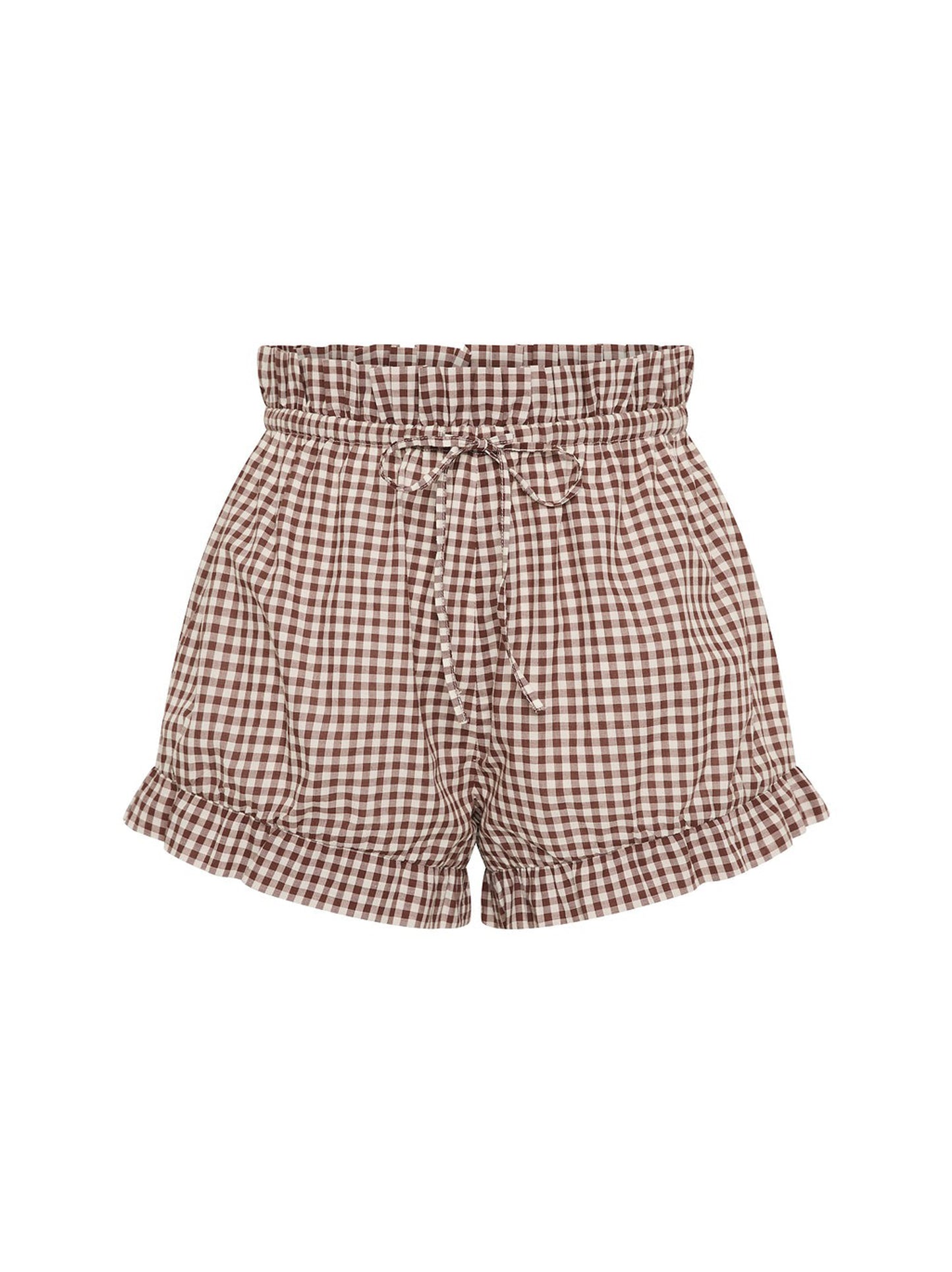Posse Callie Shorts in Petite Mocha Gingham