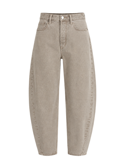 Agolde Luna High-Rise Pieced Taper Jeans in Cedar
