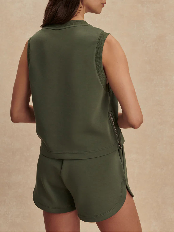 Varley Shea Crop Tank in Thyme