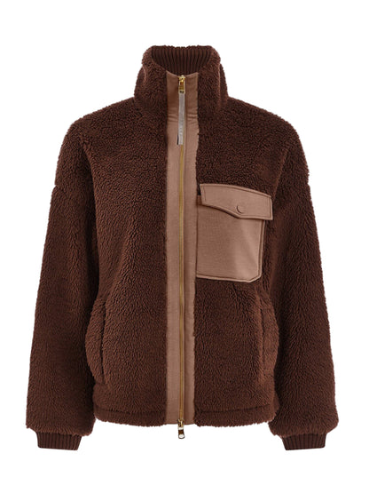 Varley Lowell Sherpa Jacket in Carafe