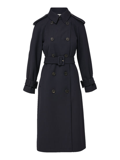 Veronica Beard Conneley Dickey Trench Coat in Navy