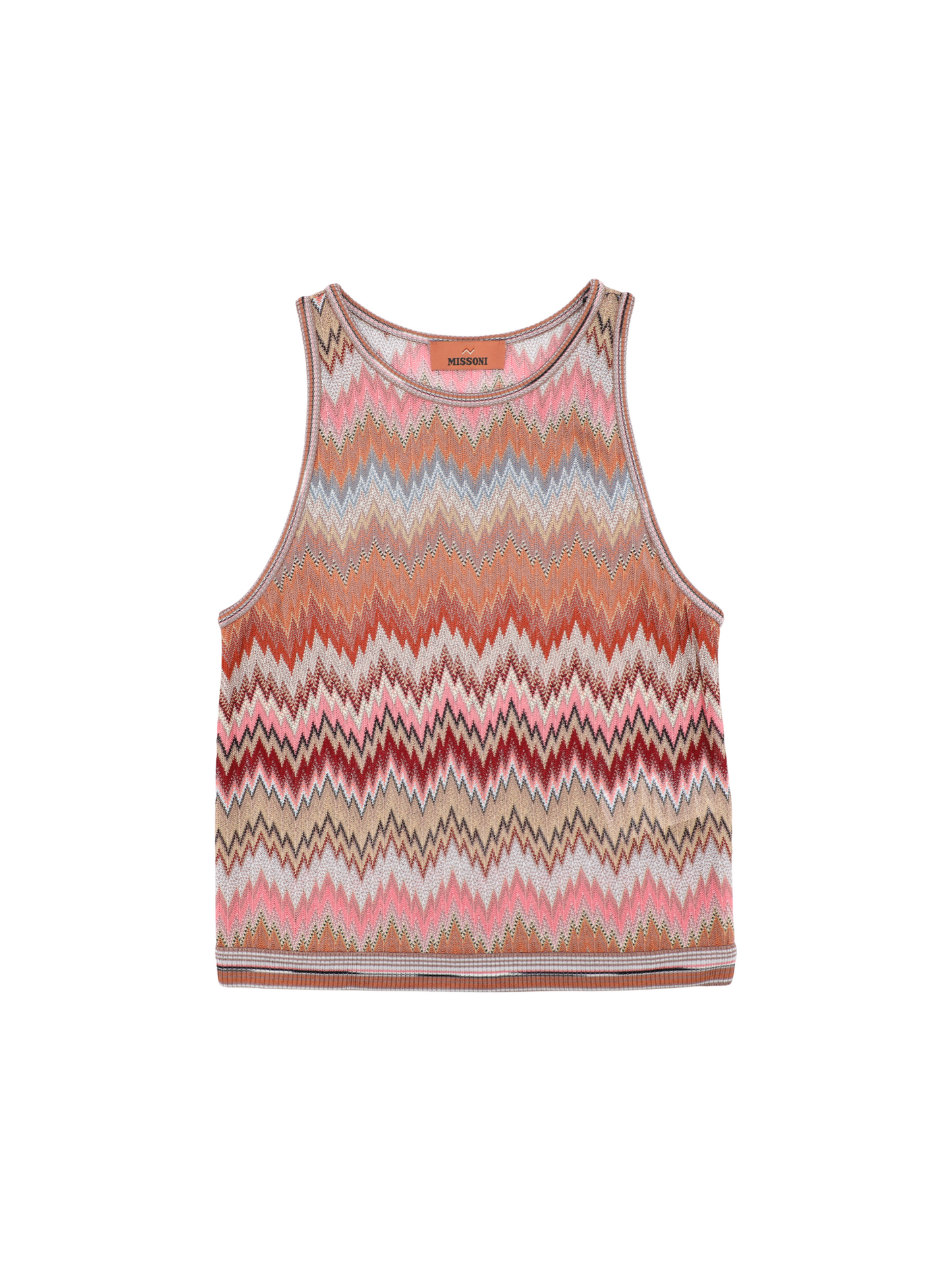 Missoni Tank Top in Pink and Rust Tones