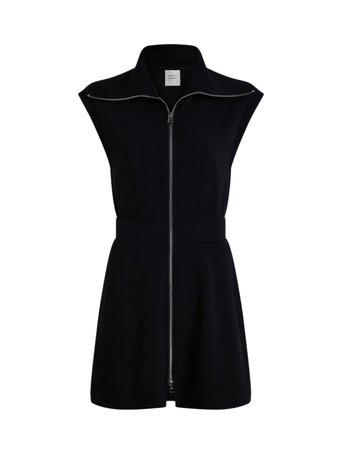 Varley Rebecca Zip Through Dress in Black