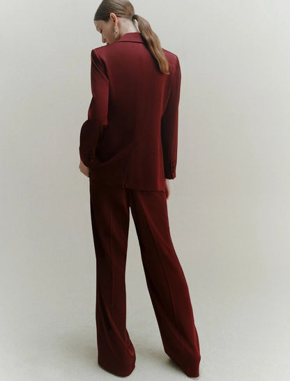 Marella Satin Jacket in Bordeaux